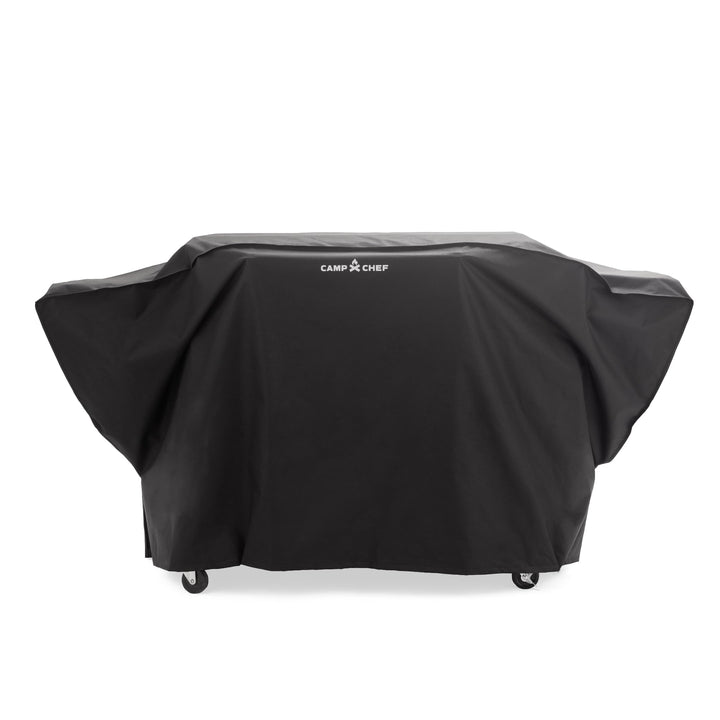 Camp Chef Gridiron 36 patio cover front view protects the grill from the elements