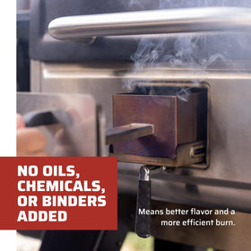 Camp Chef kiln-dried hardwood chips yield fast lighting and consistent smoke