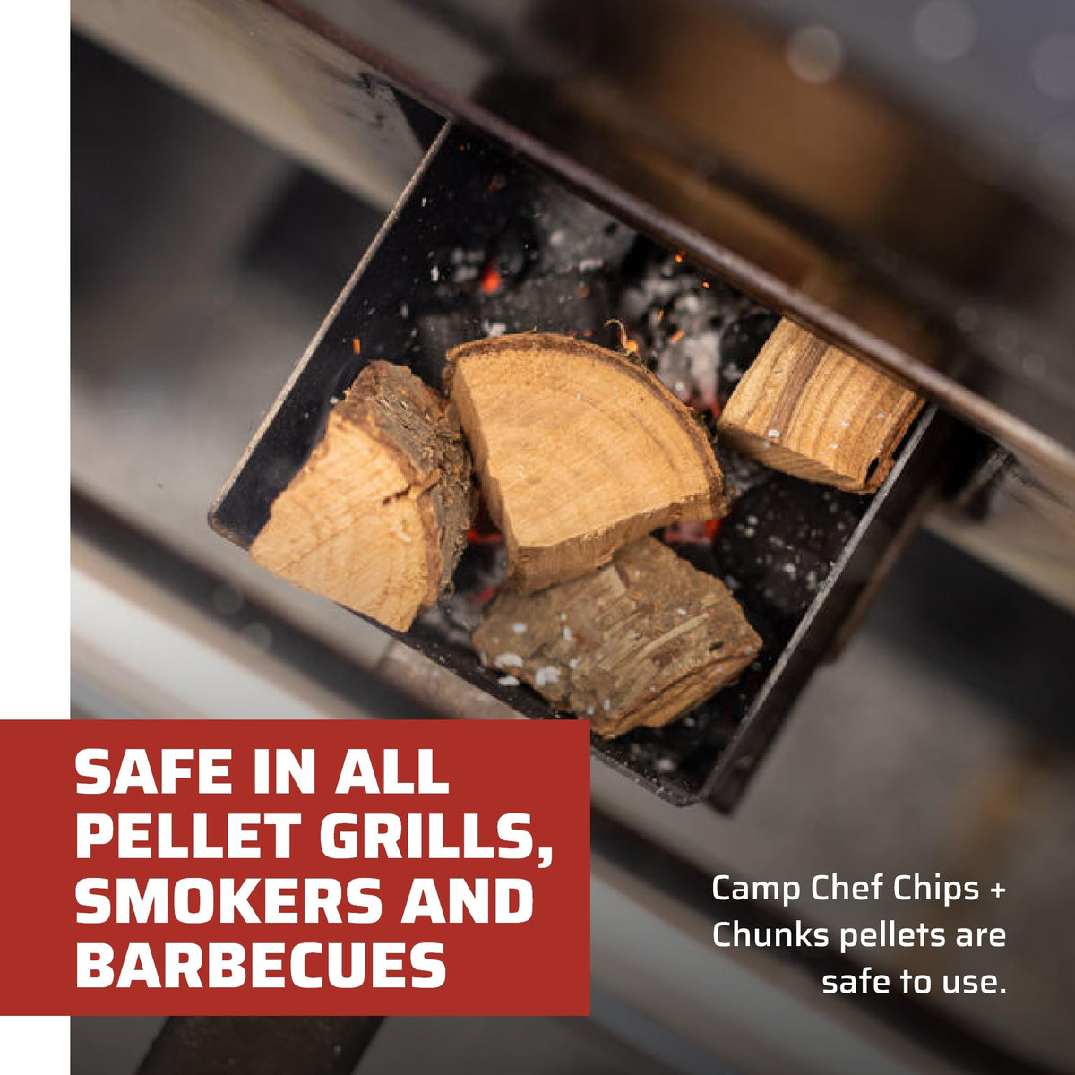 Camp Chef USA-made hardwood chips support backcountry and patio grilling