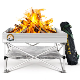 Campfire Defender 24in pop-up fire pit ready for quick setup outdoors