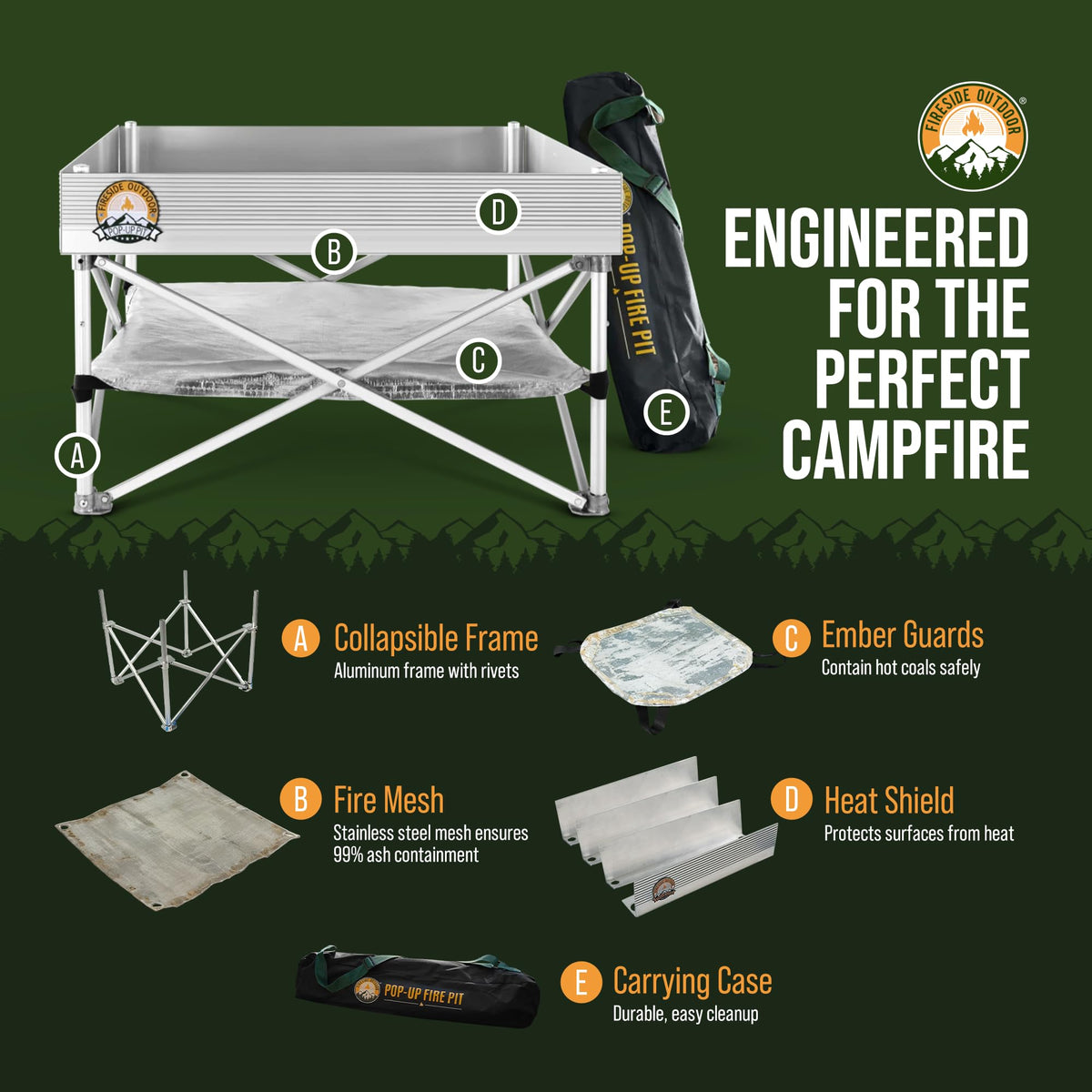 Campfire Defender built with aluminum and stainless steel for durability
