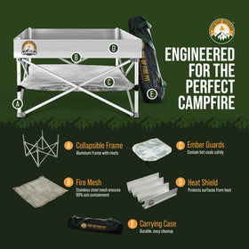 Campfire Defender built with aluminum and stainless steel for durability