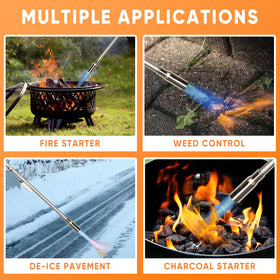 CAMPFIRE weed burner torch durable steel body resists rust for outdoor use