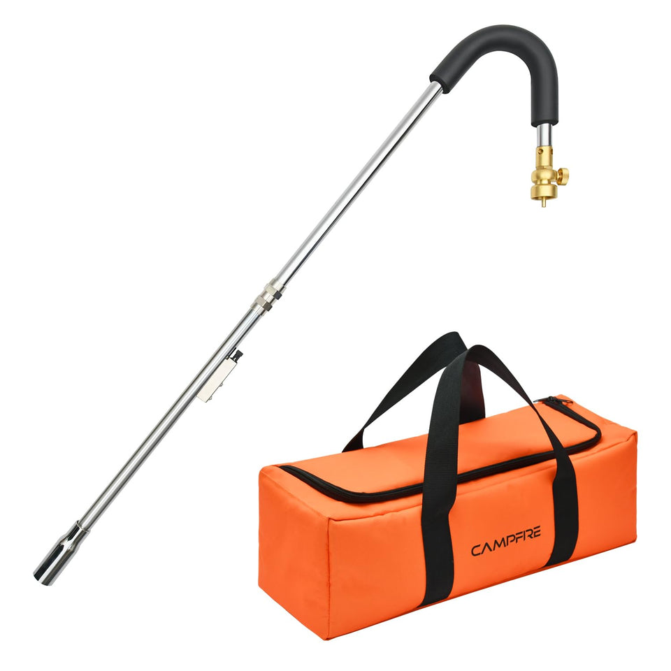 CAMPFIRE weed burner torch with turbo ignition trigger for easy starting and control