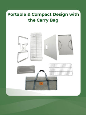 Camping Moon MT-3 elevated safe design protects ground during use.