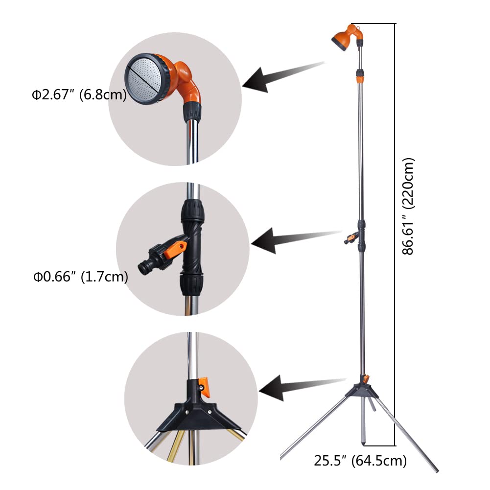 CAMPLUX on/off valve with easy control during outdoor rinses
