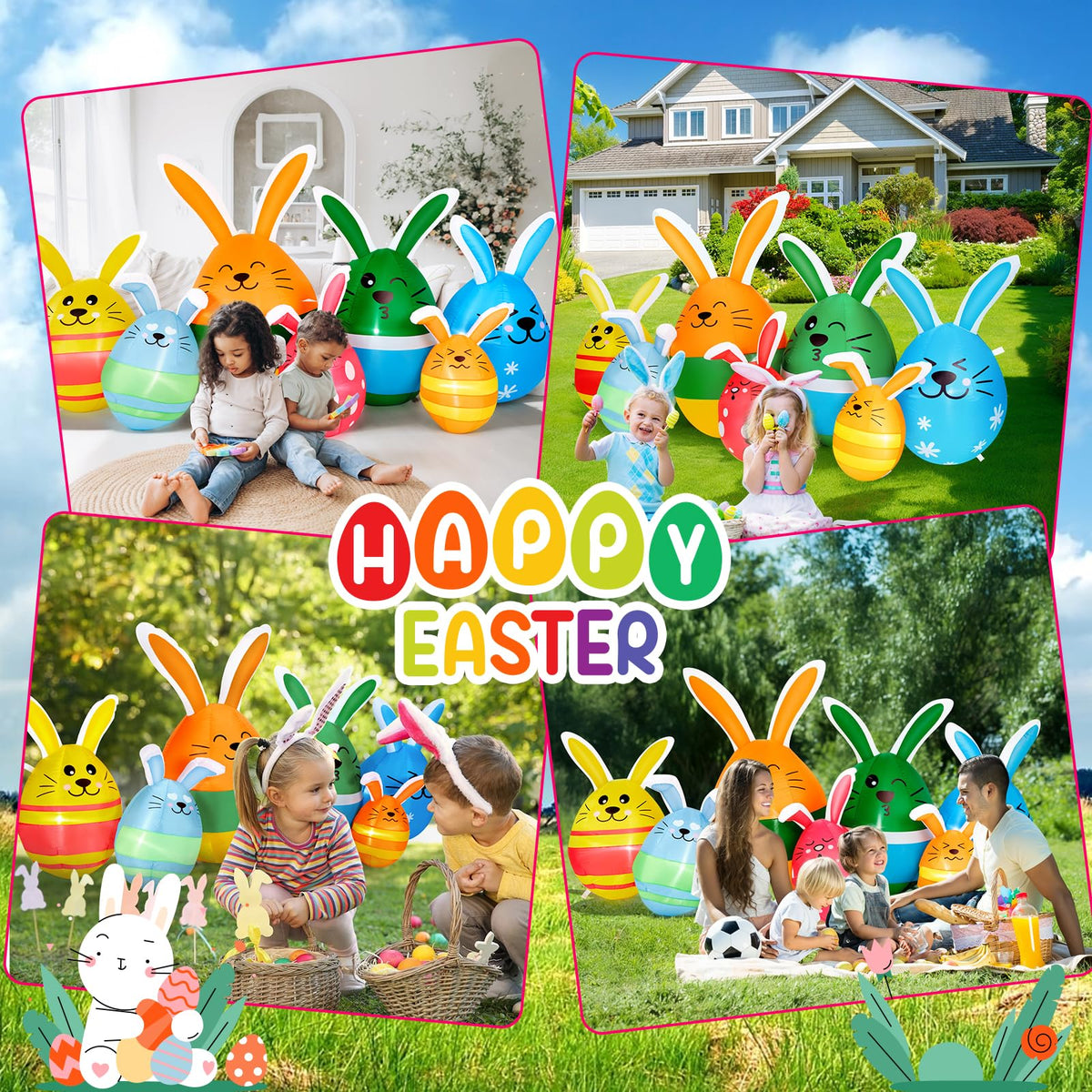 CAMULAND inflatable-yard-decoration inflates quickly via built-in fan for easy setup.
