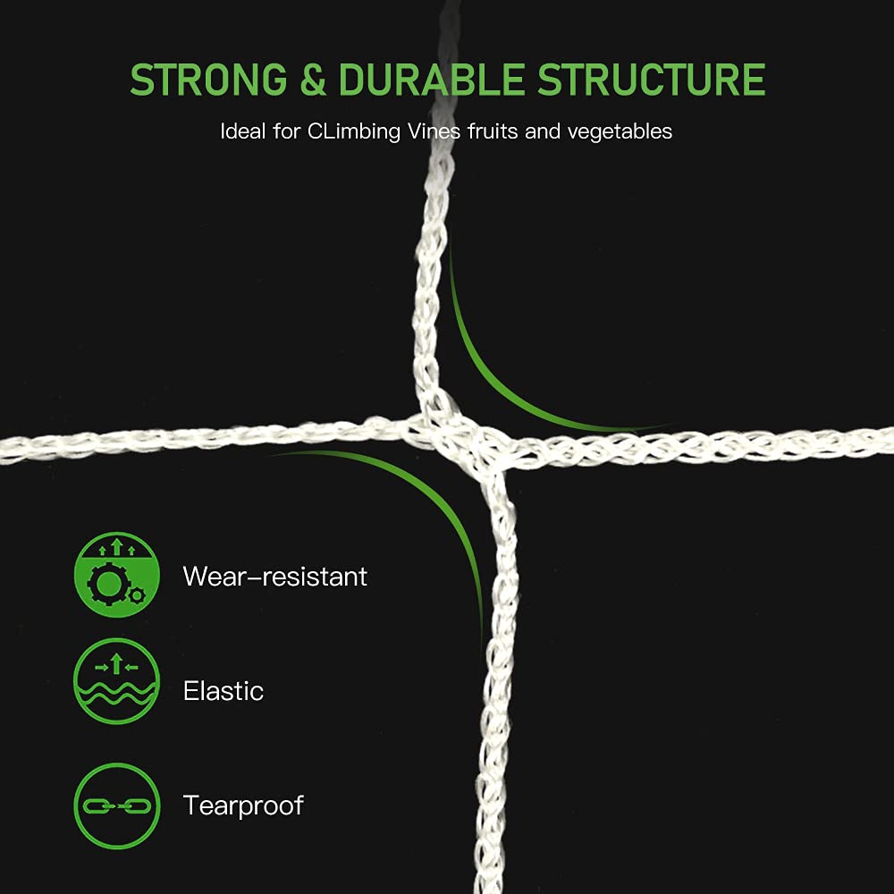 CANAGROW 6x6-inch mesh allows easy pruning and picking while keeping plants tidy.