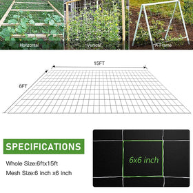Weaving CANAGROW trellis netting around poles creates a strong support structure for tomatoes and beans.
