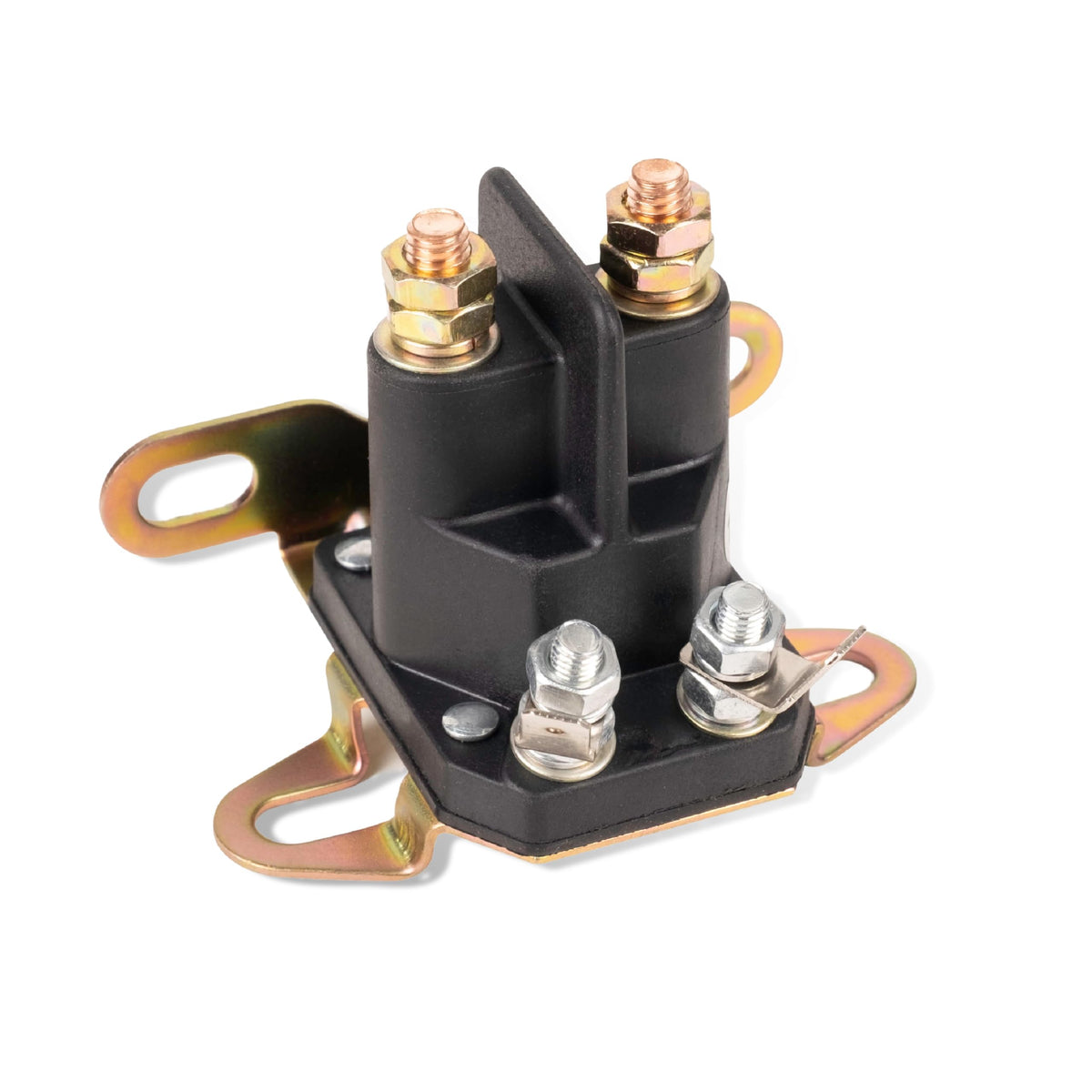 Canamax 435-435 starter solenoid front view showing compact, durable housing for mounting