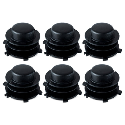 Canamax 6-pack trimmer head spools for Autocut 25-2, ensuring smooth line feeding.