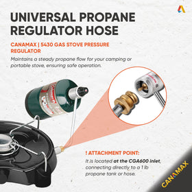 Rugged brass and aluminum regulator housing provides reliable outdoor performance.