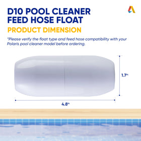 Closeup of Canamax D10 hose float showing sturdy construction for durability