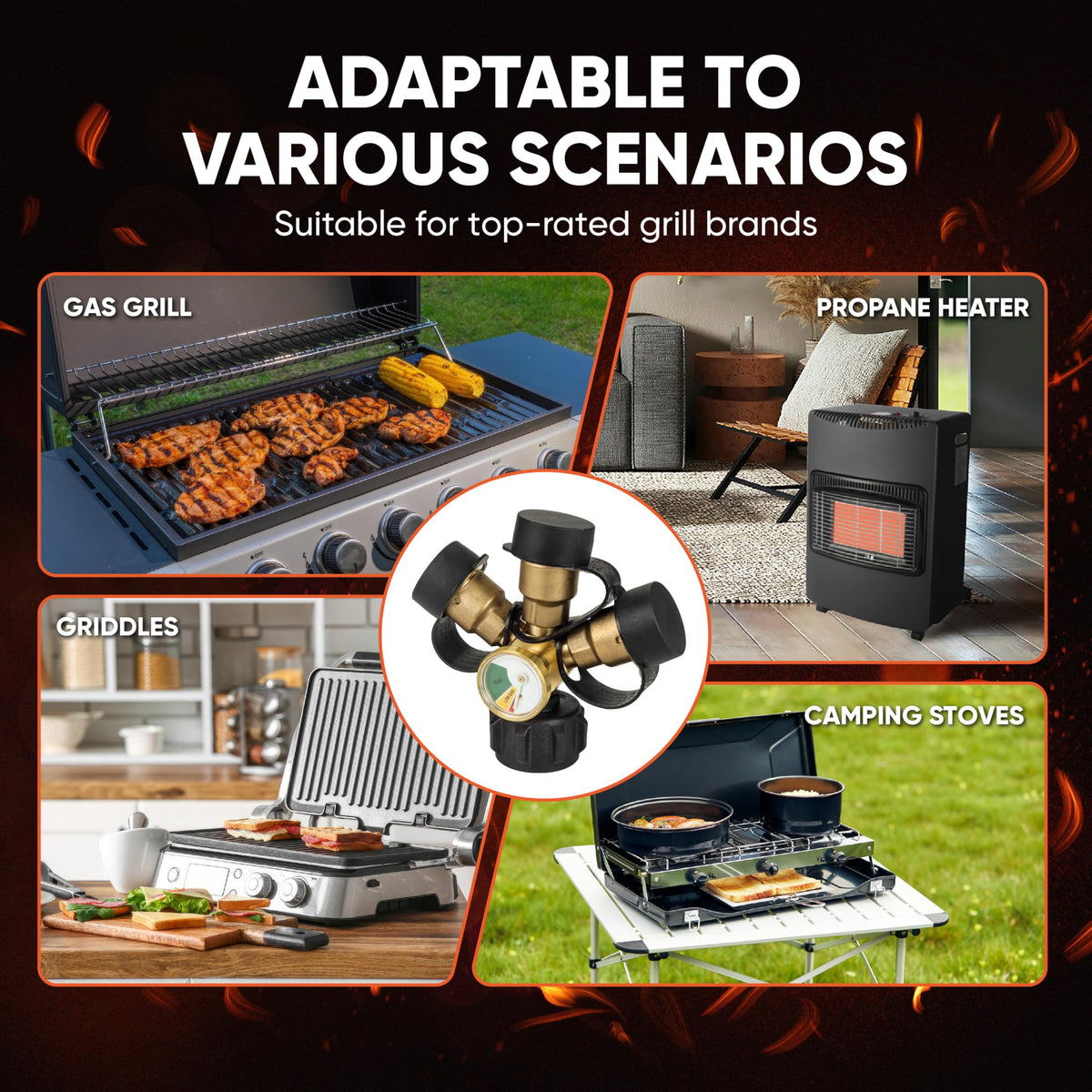 Canamax portable setup ideal for camping, tailgating, or outdoor grilling