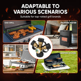 Canamax portable setup ideal for camping, tailgating, or outdoor grilling