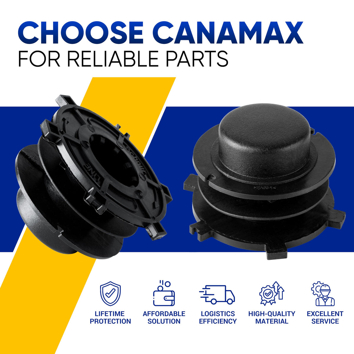 Canamax replacement parts ensure a dependable trimming setup.