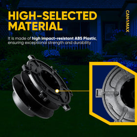 Canamax STIHL FS-series trimmer head, reliable tool for garden edging.