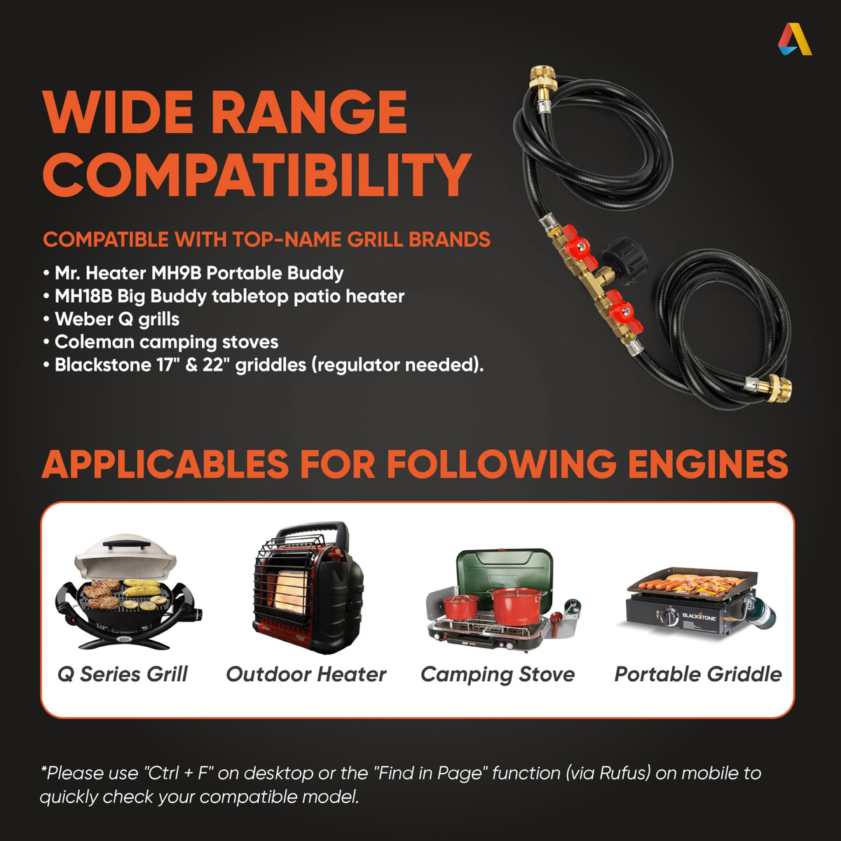 Canamax two-appliances-on-one-tank setup for versatile outdoor cooking.