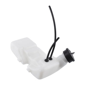 Cancanle FS75/FS85 fuel tank close-up showing compatible fit for STIHL trimmers.