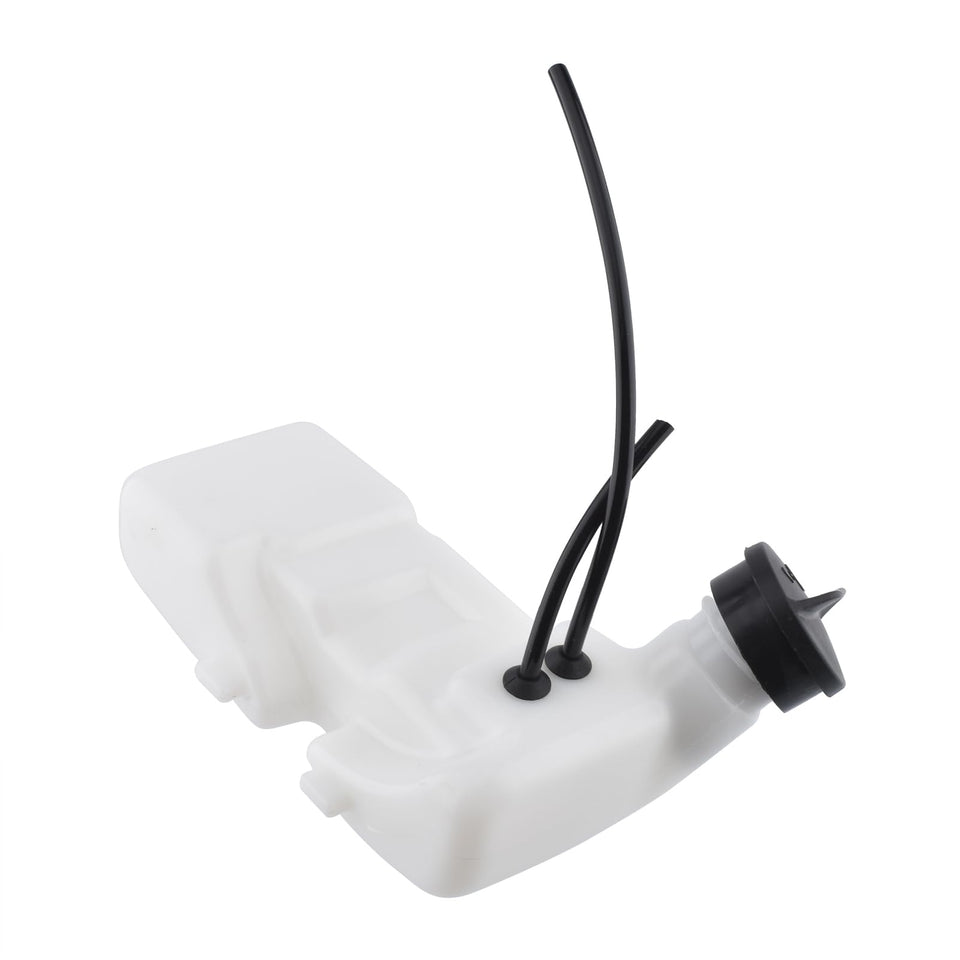 Cancanle FS75/FS85 fuel tank close-up showing compatible fit for STIHL trimmers.