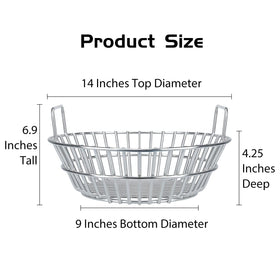 Round design boosts airflow around charcoal in Candana basket