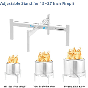 Candana firepit stand in portable, lightweight form for travel