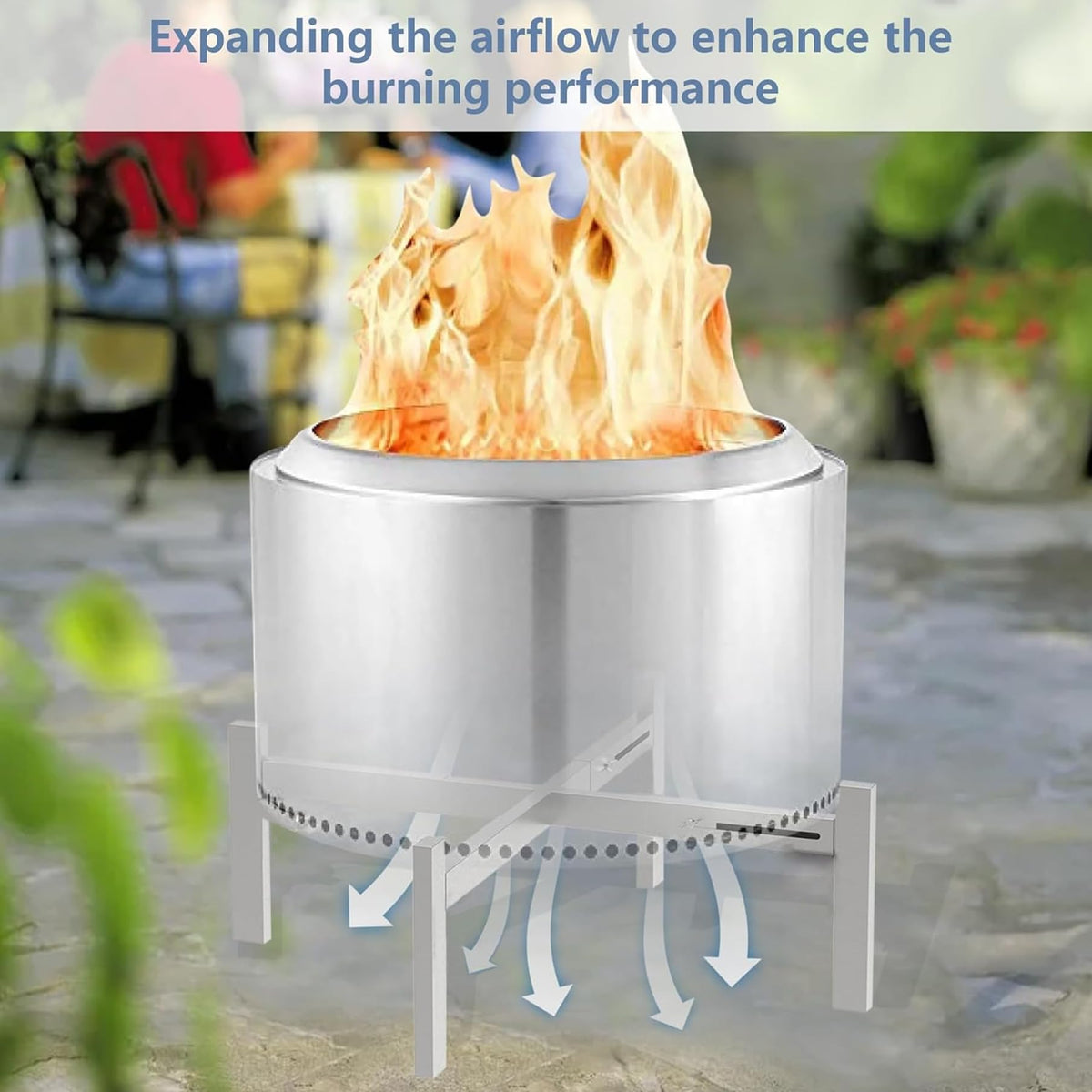 Candana firepit stand outdoor design complements patio and yard