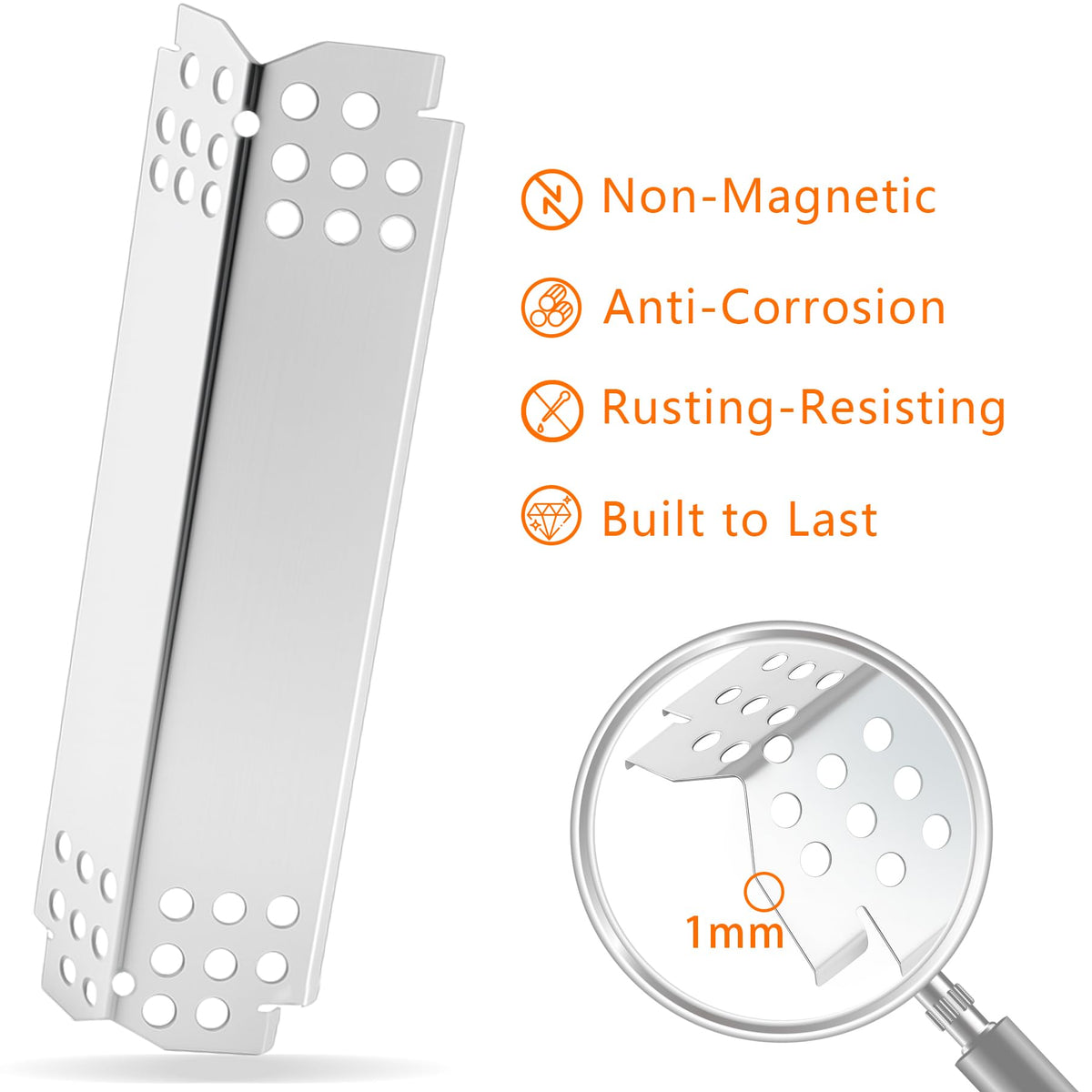 CANDANA thick stainless-steel heat plate offers long-lasting grilling performance.