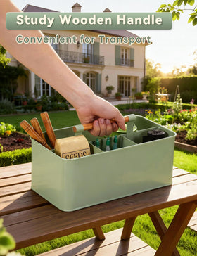 Candco open-top garden caddy allows quick access to frequently used tools and accessories.
