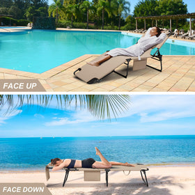 Candockway tanning chair with non-slip feet for stable beach use