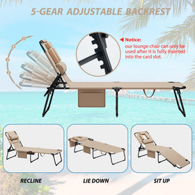 Candockway tanning chair portable handle for easy transport