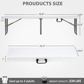 Candockway waterproof bench suitable for garden, patio, or picnic.