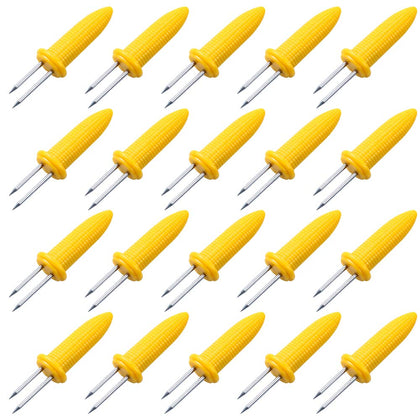CandyHome corn holders with stainless pins resist rust and simplify cleaning.