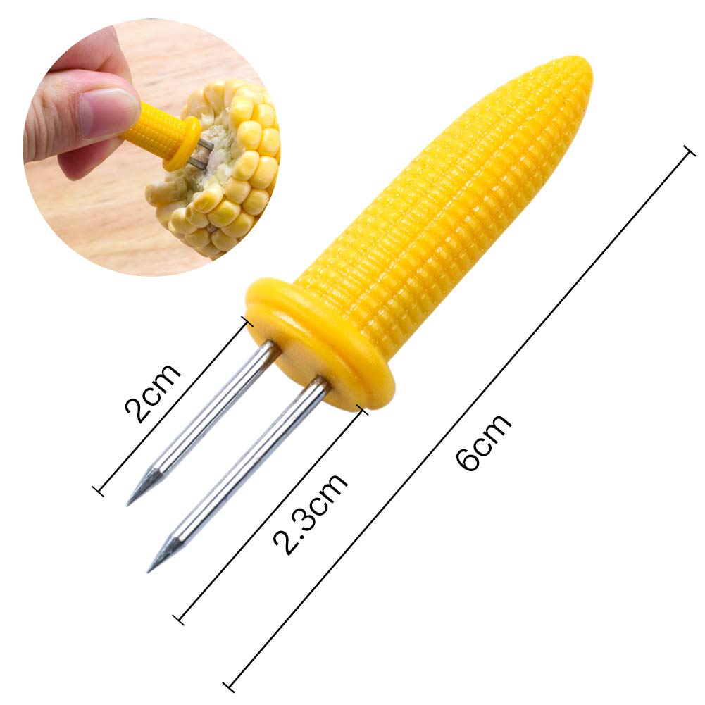 CandyHome twin prong design stabilizes corn during eating.