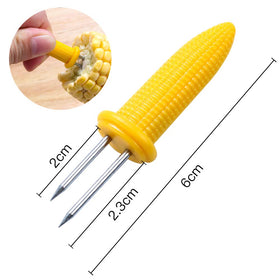 CandyHome twin prong design stabilizes corn during eating.