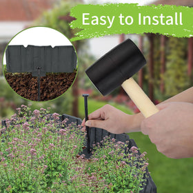 Candyhouse edge stakes at 20 cm support the border securely.