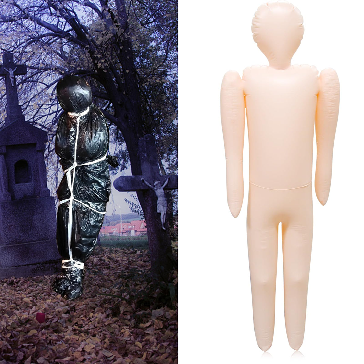 CANIPHA inflatable body prop outdoors adds spooky atmosphere to Halloween parties