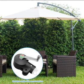 CANIPHA outdoor umbrella parts kit shown during simple assembly and replacement.