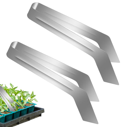 CANIPHA seedling transplant tongs lifting seedlings from trays for clean root handling.