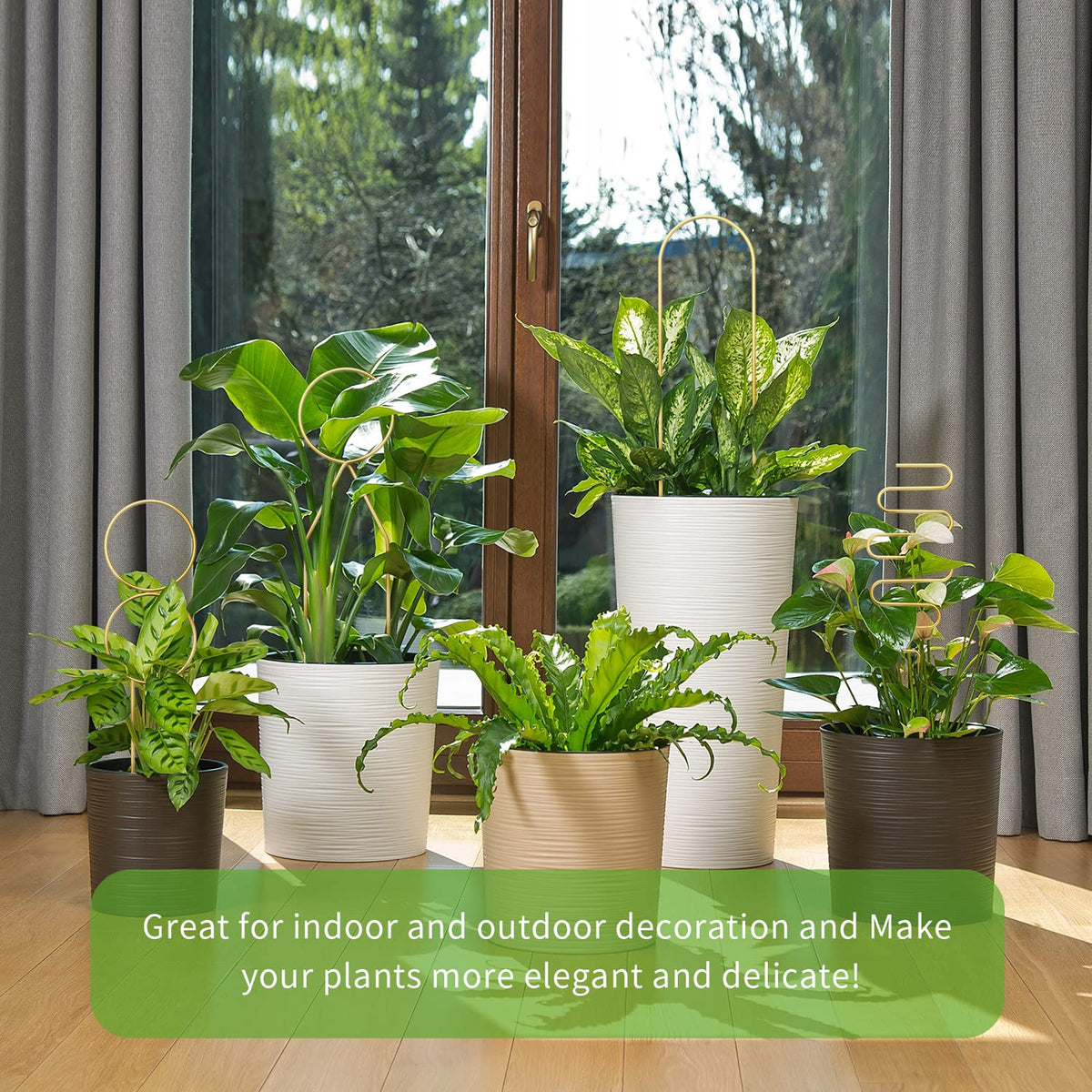 CANIPHA small potted plant trellis 34x10cm provides sturdy support for stems.