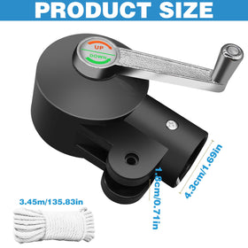 CANIPHA umbrella holder crank in action for easy height control.