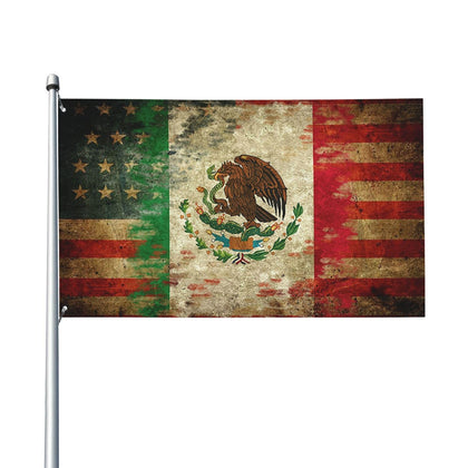Canower Mexican American flag 3x5 full view for indoor and outdoor display