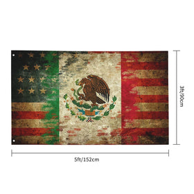 Canower flag double-sided print visible from both sides