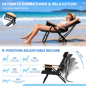 Canpsky heavy-duty 350lbs chair supports robust seating for outdoor adventures
