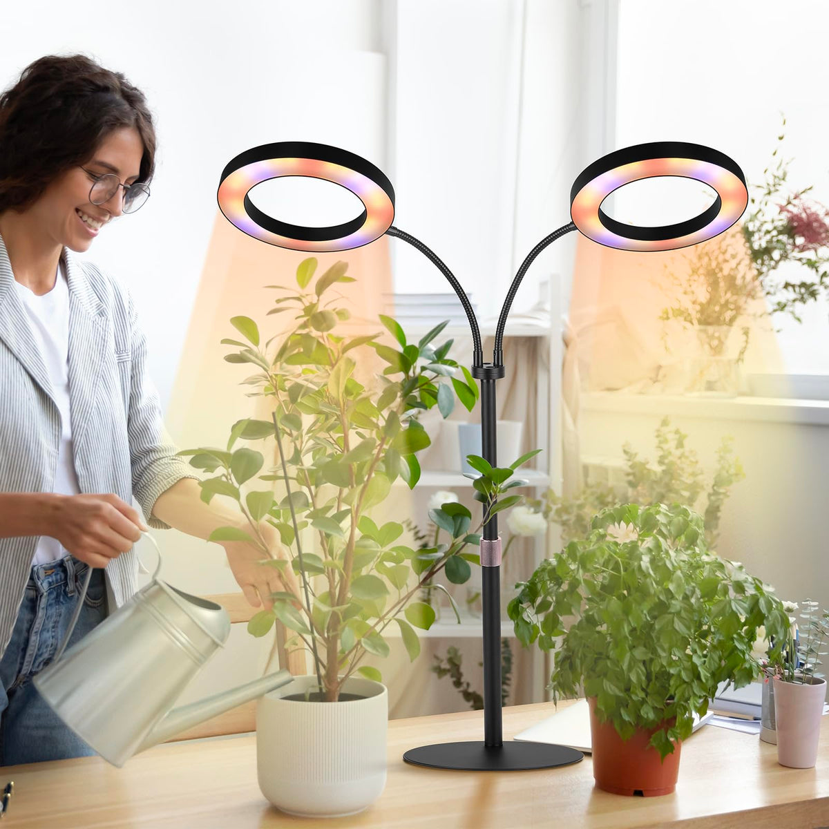 Canvage grow light aids seed initiation and seedling development indoors.