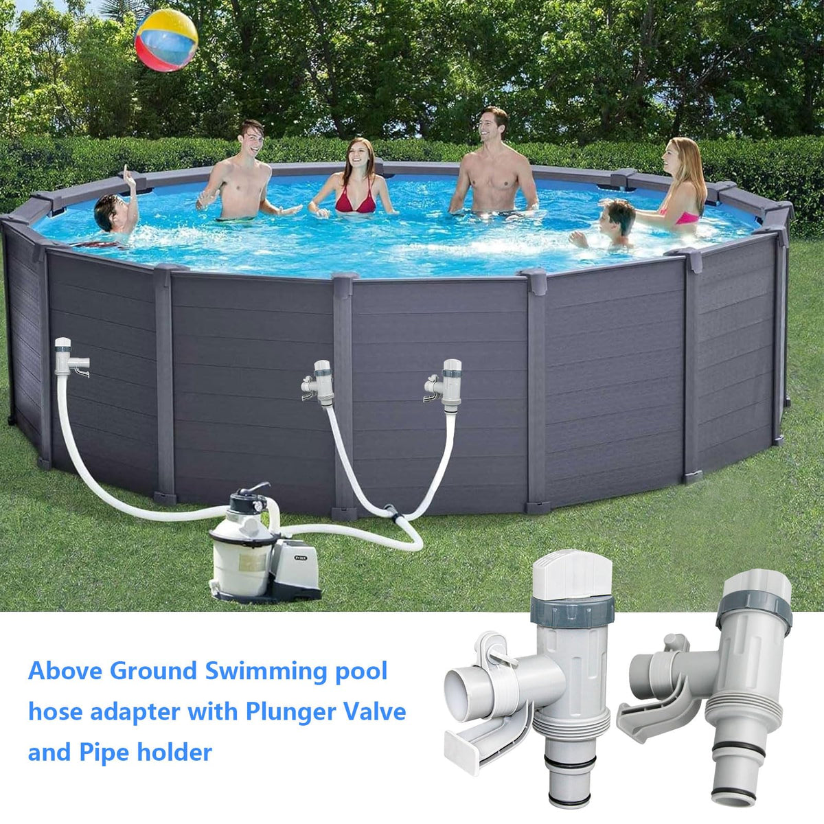 CanyRoom pool hose adapter 2-pack ready for above-ground pools.