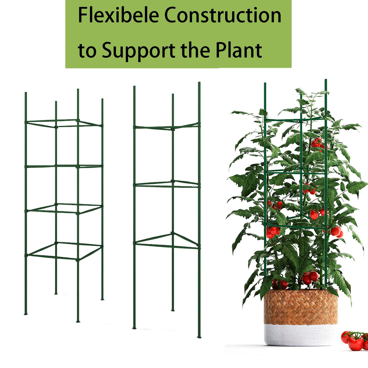 Caonysh 11.8-inch stake arms fit standard stakes for versatile trellising.