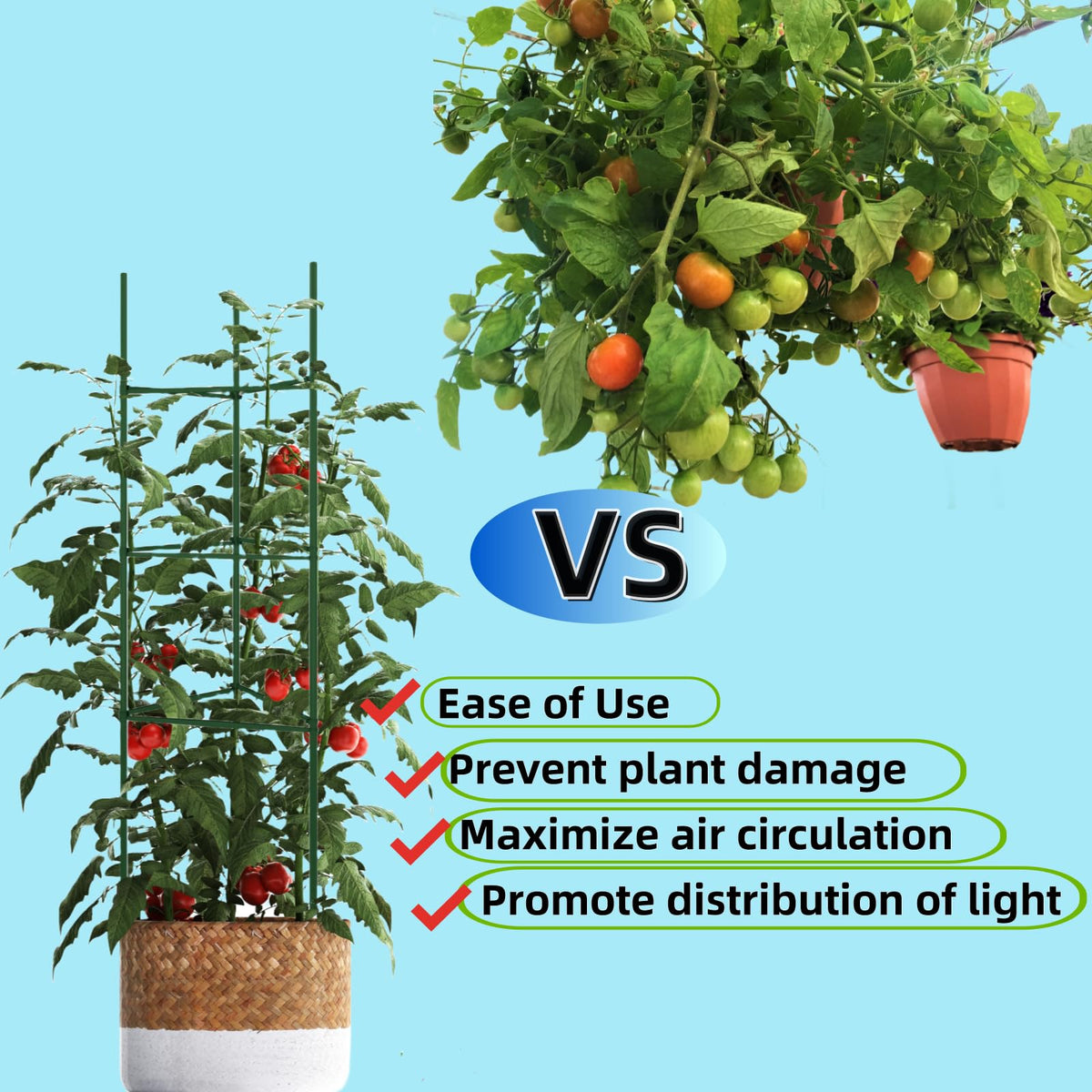 Caonysh easy-install system helps you create plant supports quickly.