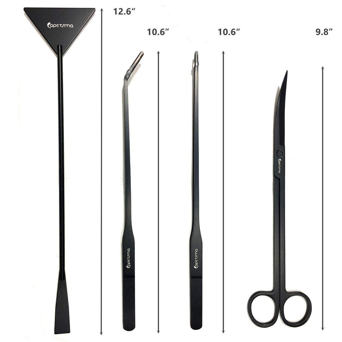 Capetsma curved 10.6 inch aquarium tweezers for delicate pruning
