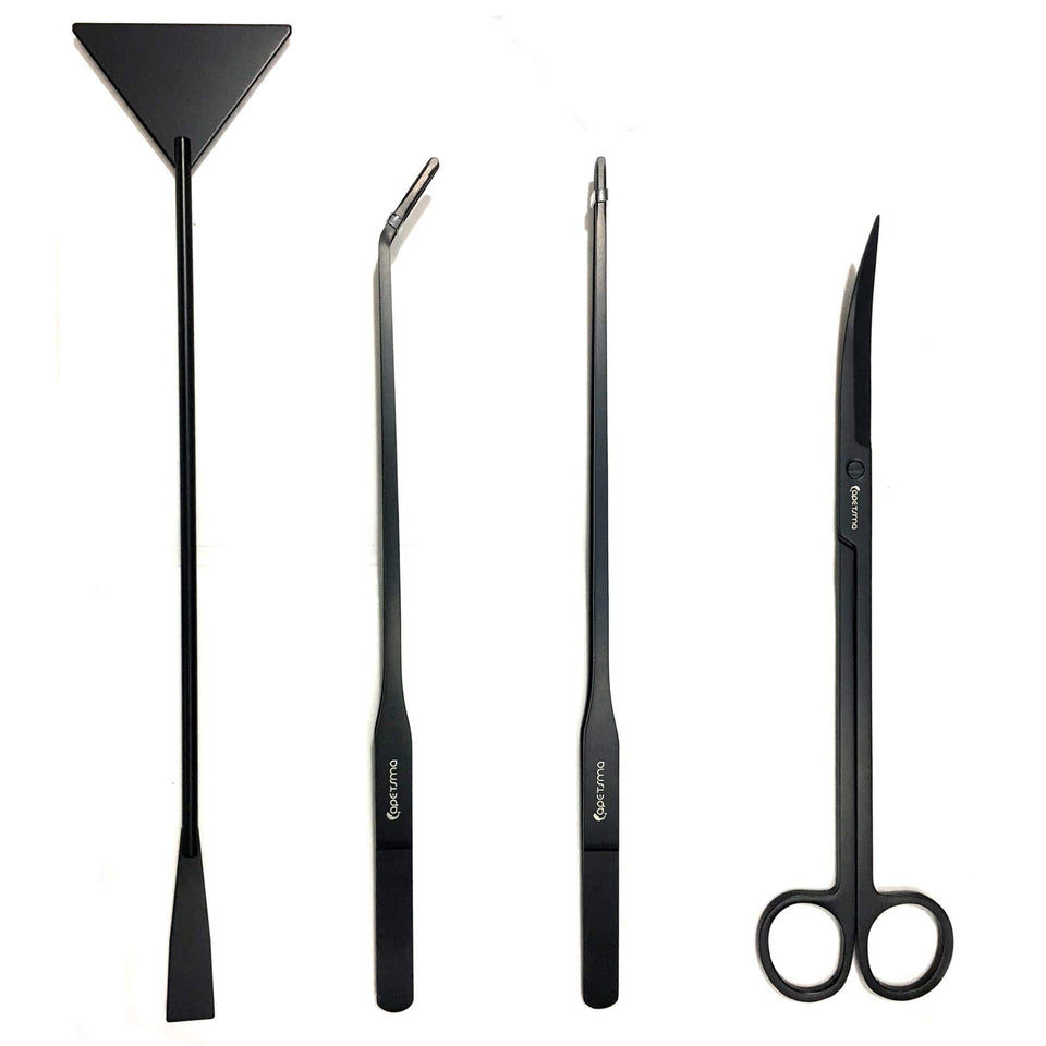 Capetsma straight 10.6 inch aquarium tweezers for precise plant placement